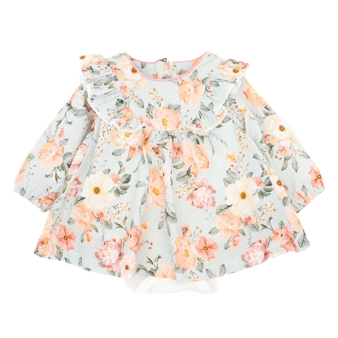 BEBE LYLA OVERLAY DRESS