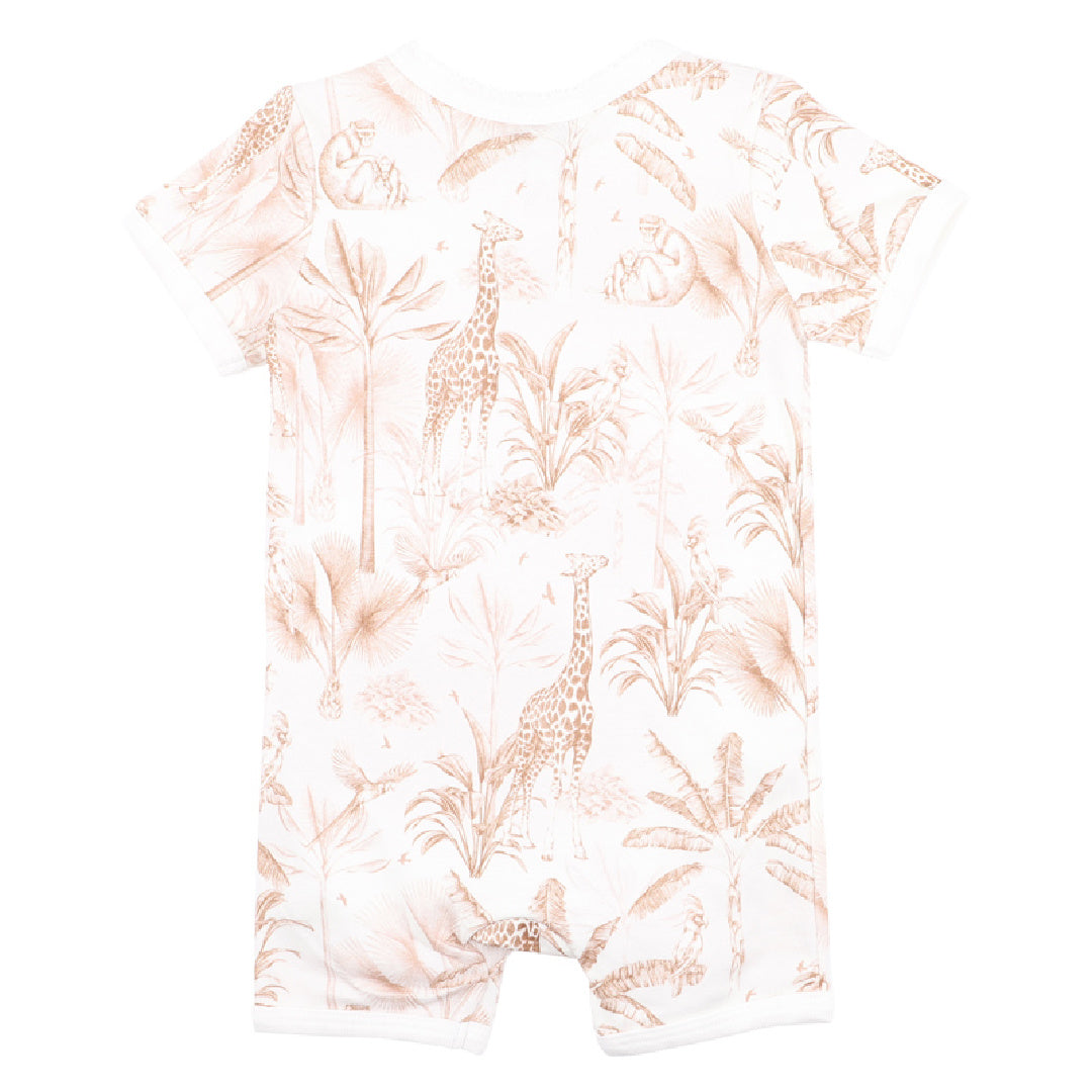 BEBE QUINN SS ZIP ROMPER