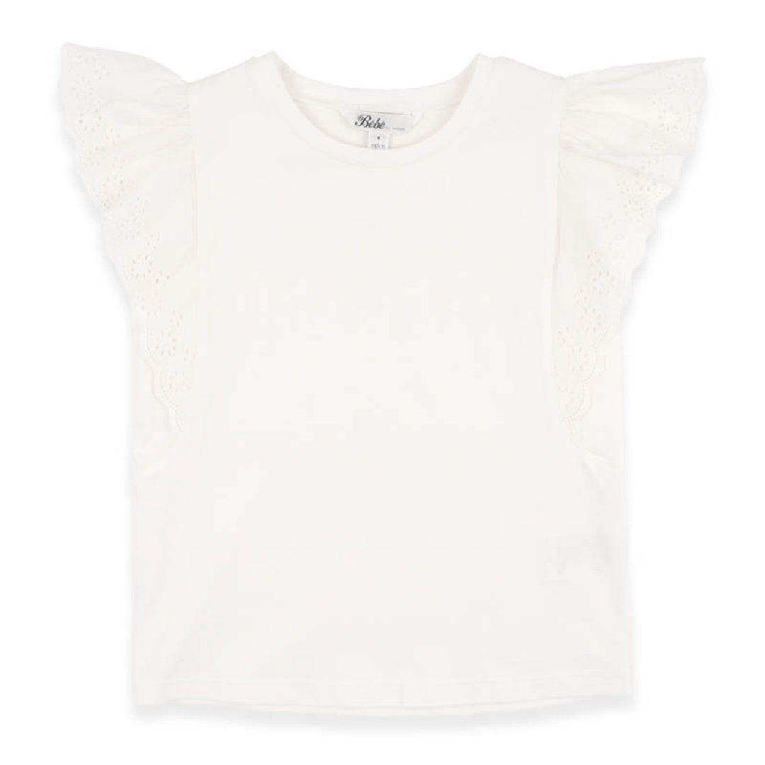 BEBE SNOW BROIDERY TEE