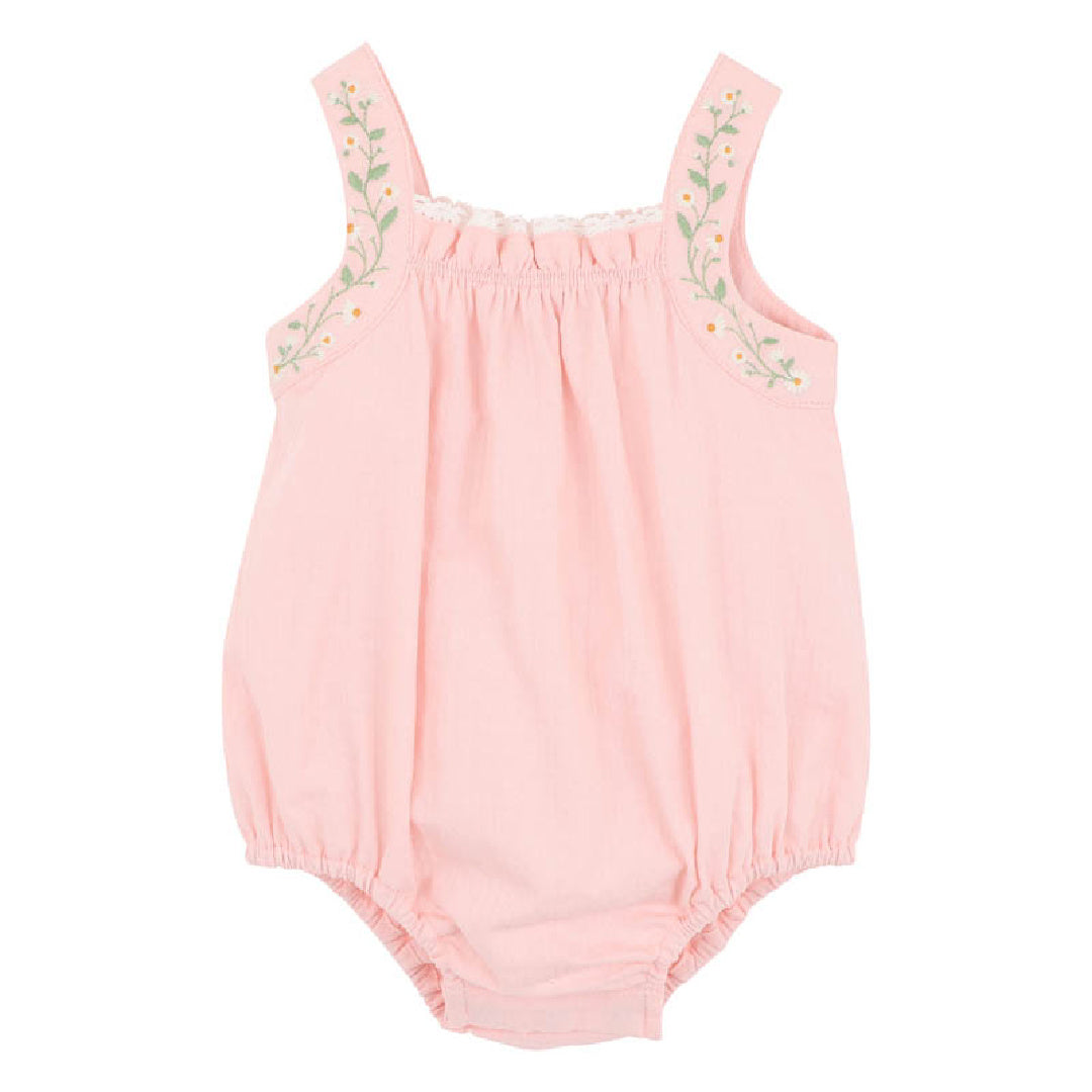 BEBE TESS EMBROIDERED STRAP BODYSUIT