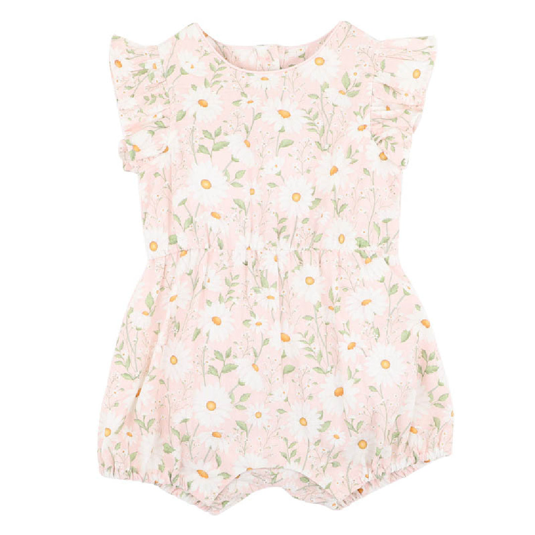 BEBE TESS WOVEN ROMPER