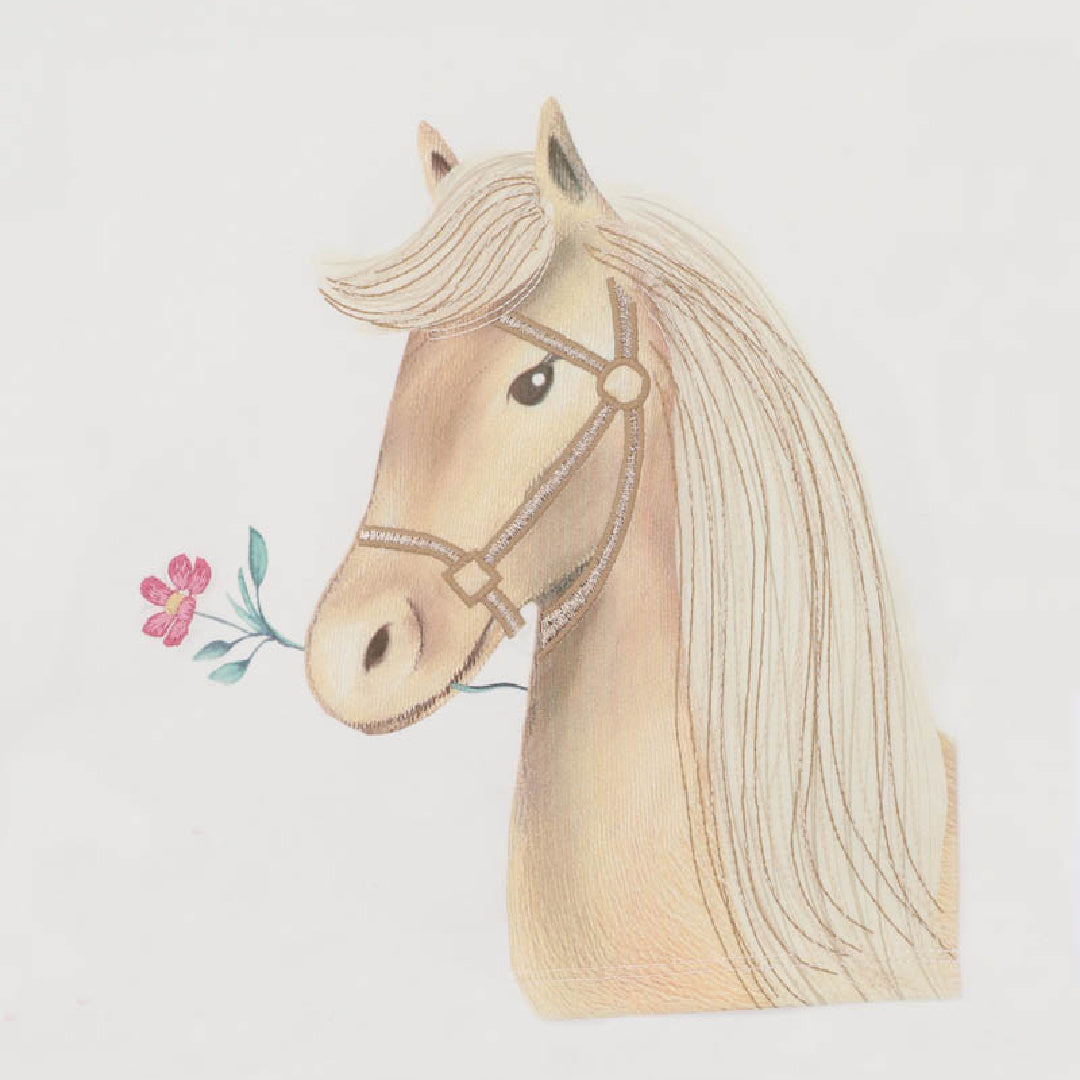 BEBE WINNIE HORSE ORGANIC LS TEE