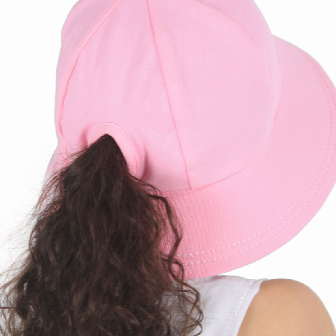 BEDHEAD KIDS PONYTAIL BUCKET HAT - BABY PINK