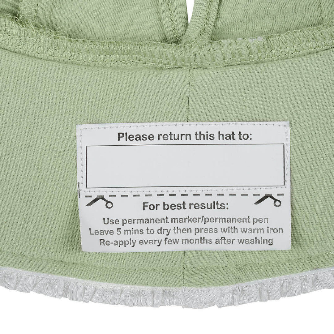 BEDHEAD KIDS PONYTAIL BUCKET HAT - KHAKI RUFFLE TRIM