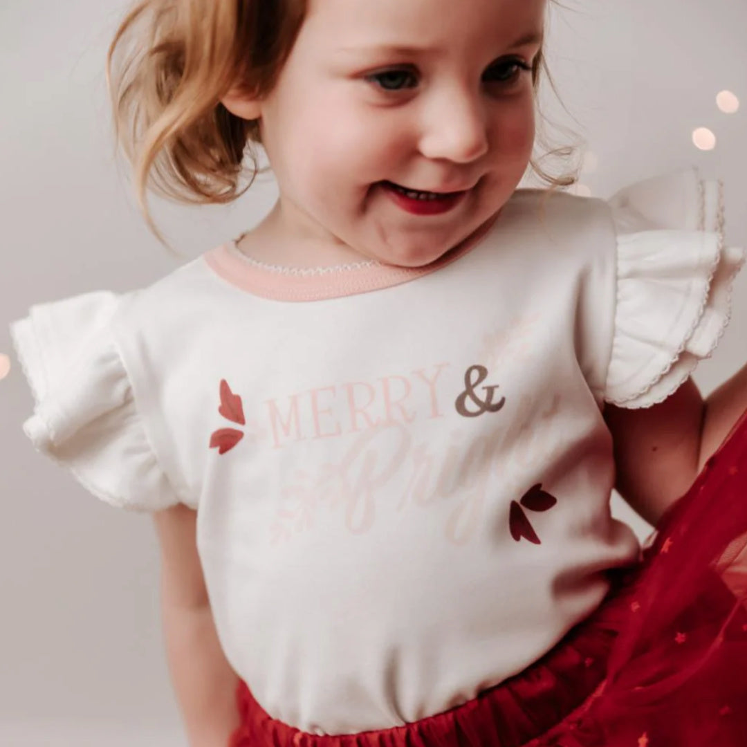 BENCER &amp; HAZELNUT MERRY &amp; BRIGHT BODYSUIT / TEE