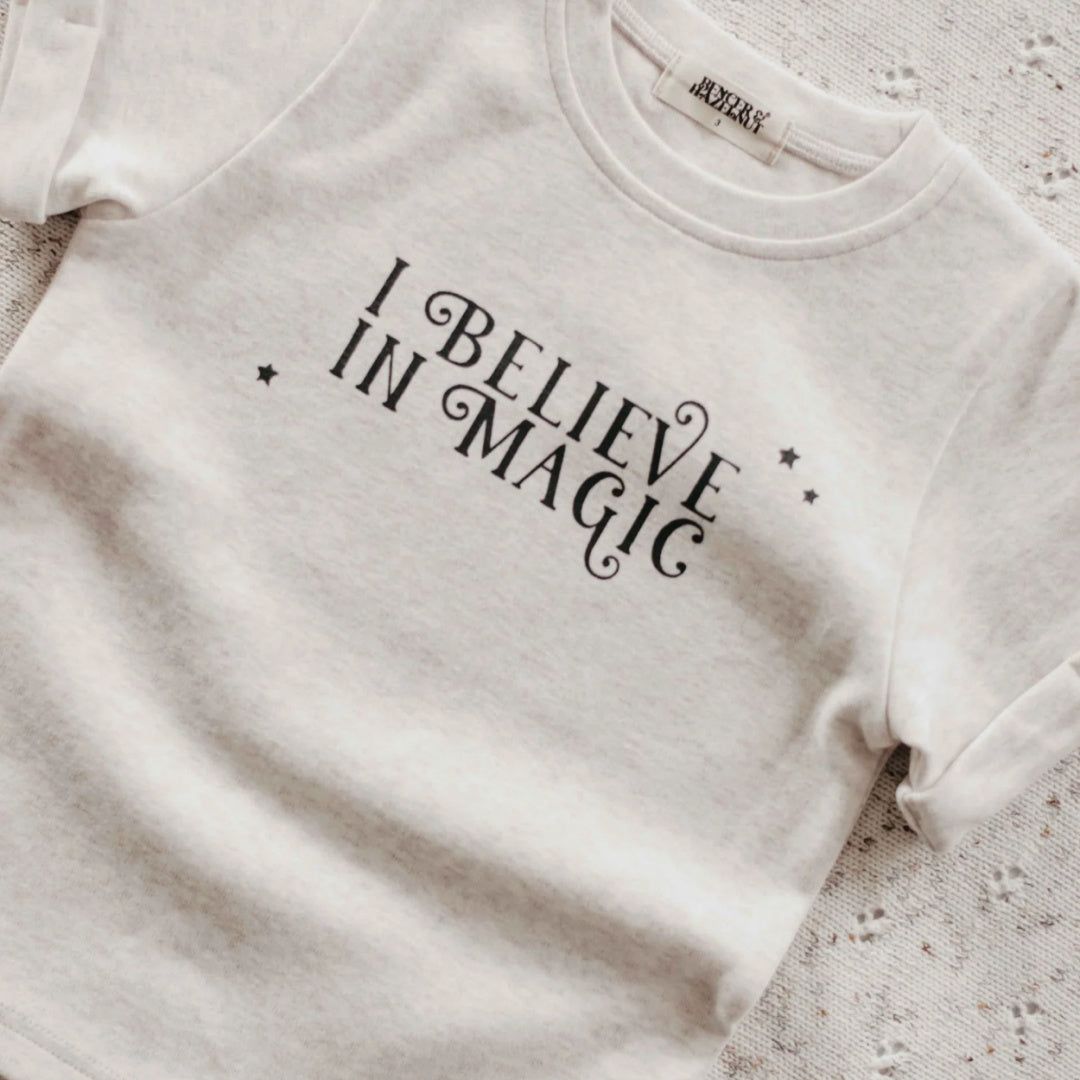 BENCER &amp; HAZELNUT &#39;I BELIEVE IN MAGIC&#39; BODYSUIT / TEE