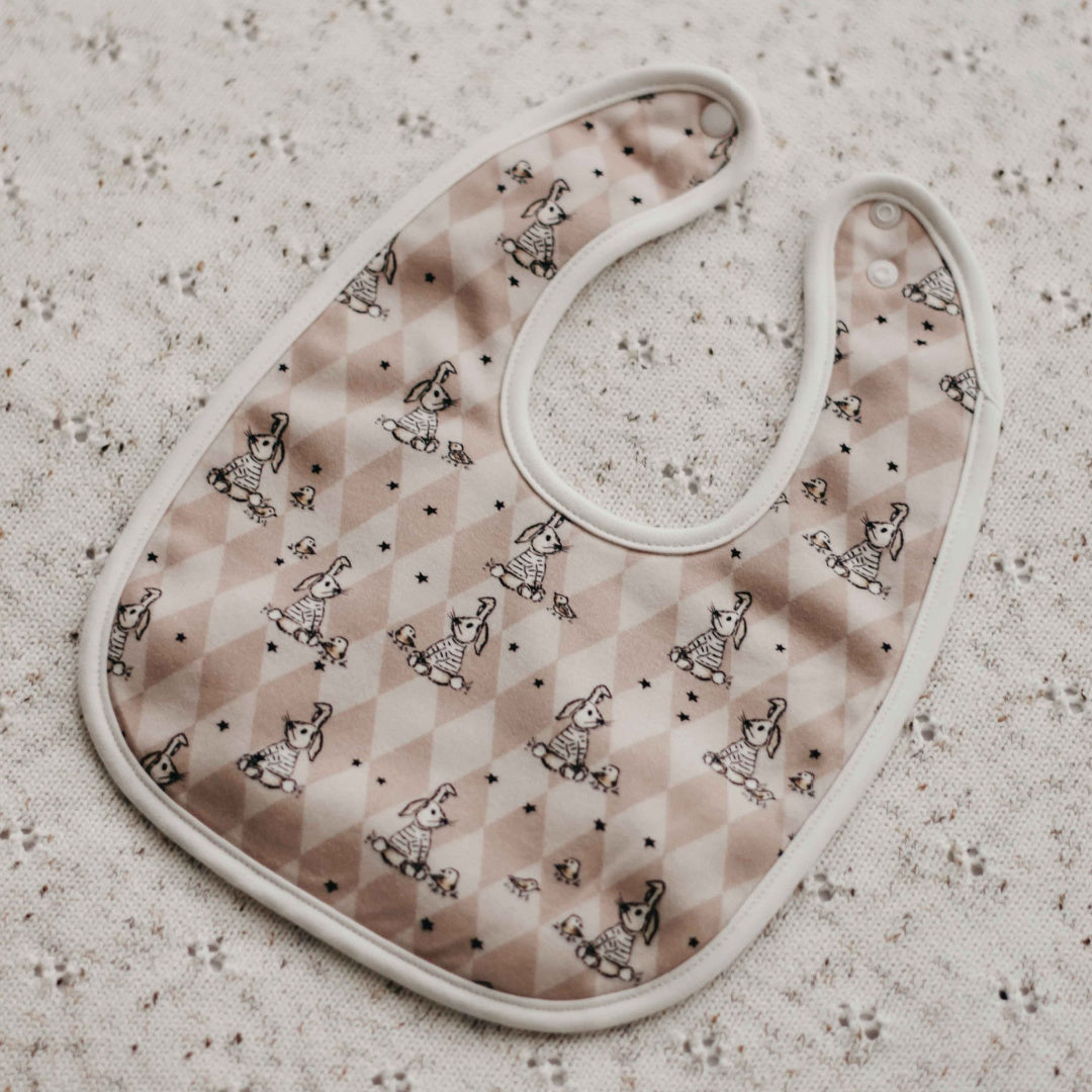 BENCER &amp; HAZELNUT BUNNIES ON DIAMONDS BIB