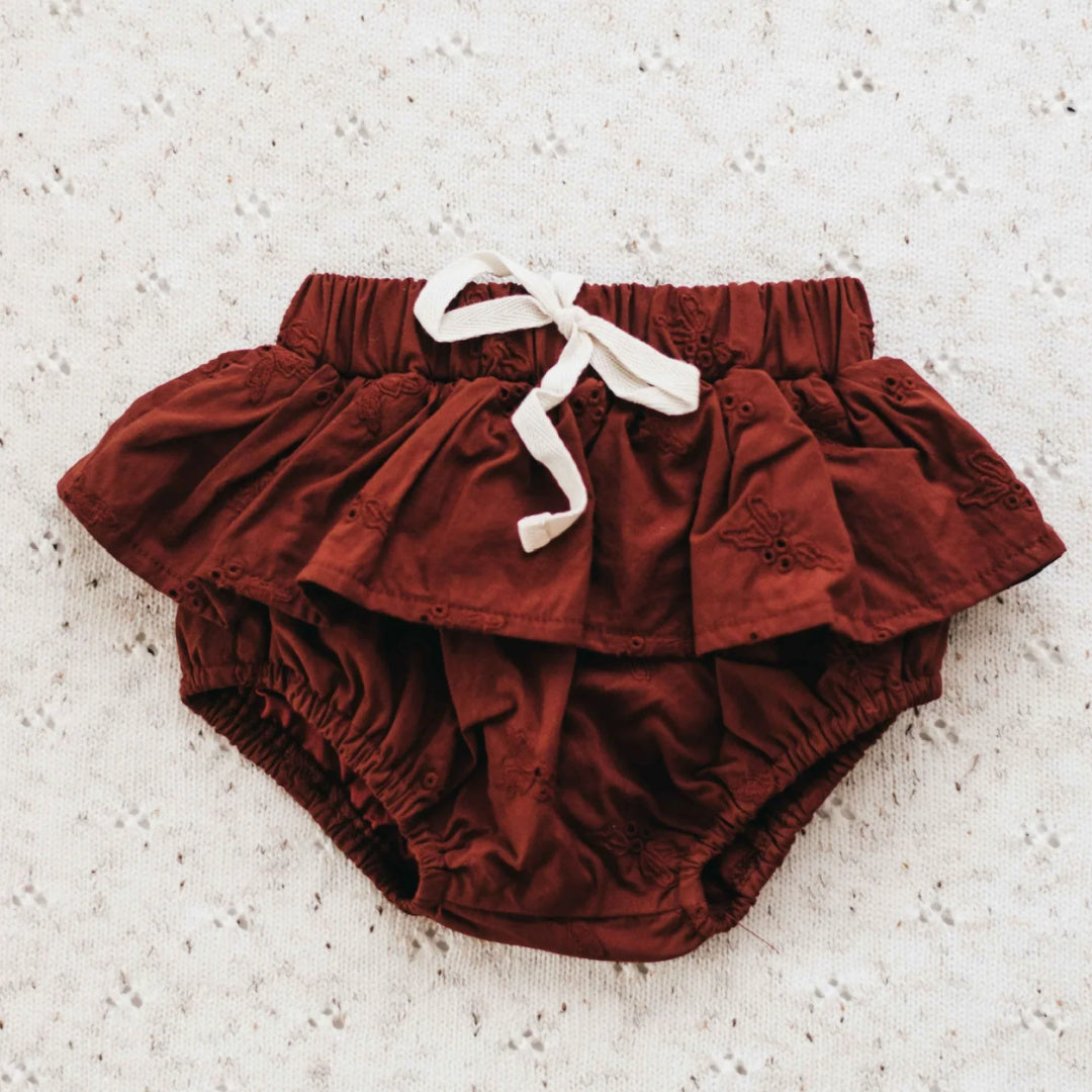 BENCER &amp; HAZELNUT HOLLY RED FRILL BLOOMERS