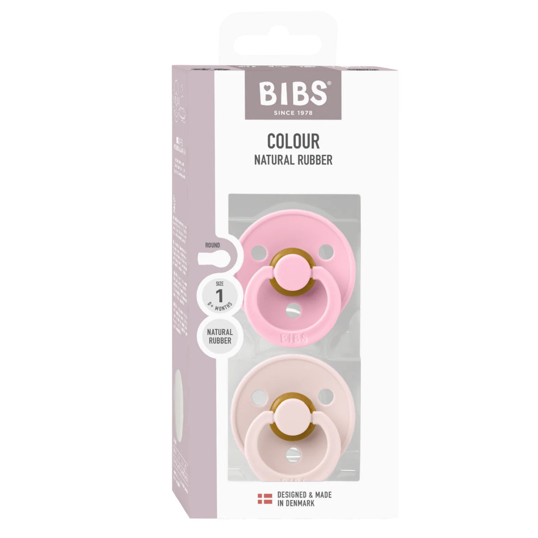 BIBS COLOUR DUMMY | 2 PACK - PETAL/BABY PINK