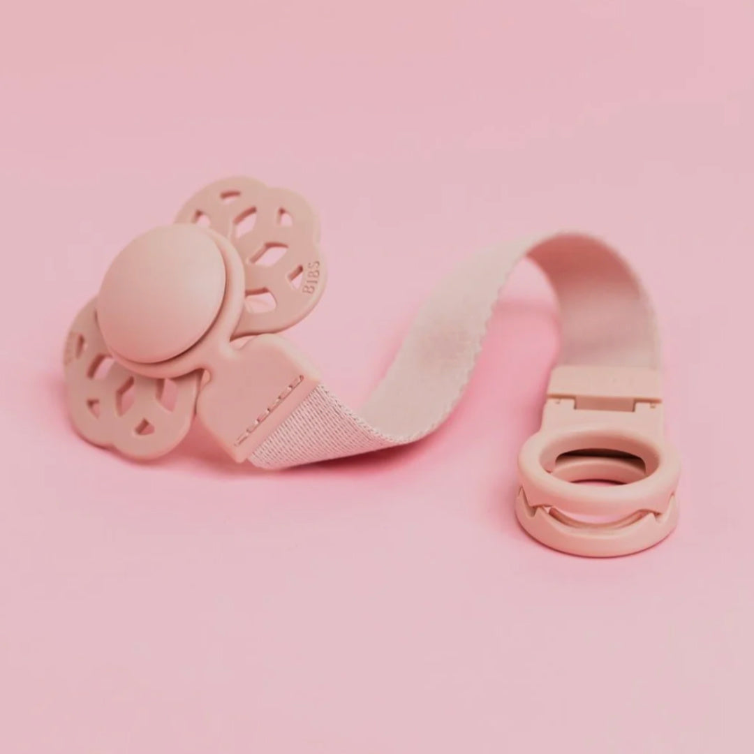 BIBS PACIFIER CLIP LOOP - BLUSH
