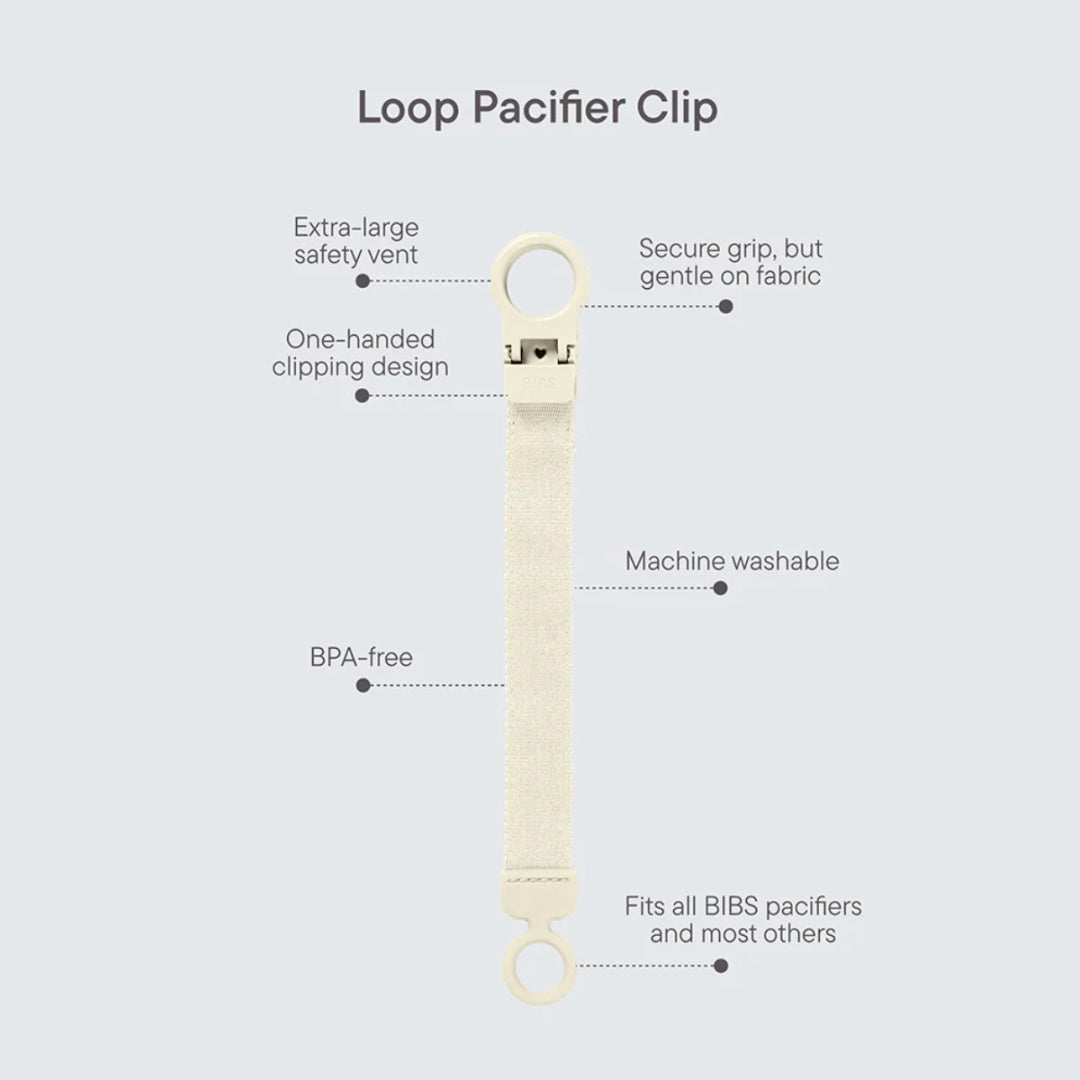 BIBS PACIFIER CLIP LOOP - PETROL