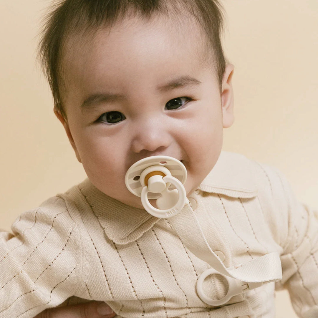 BIBS PACIFIER CLIP LOOP - IVORY