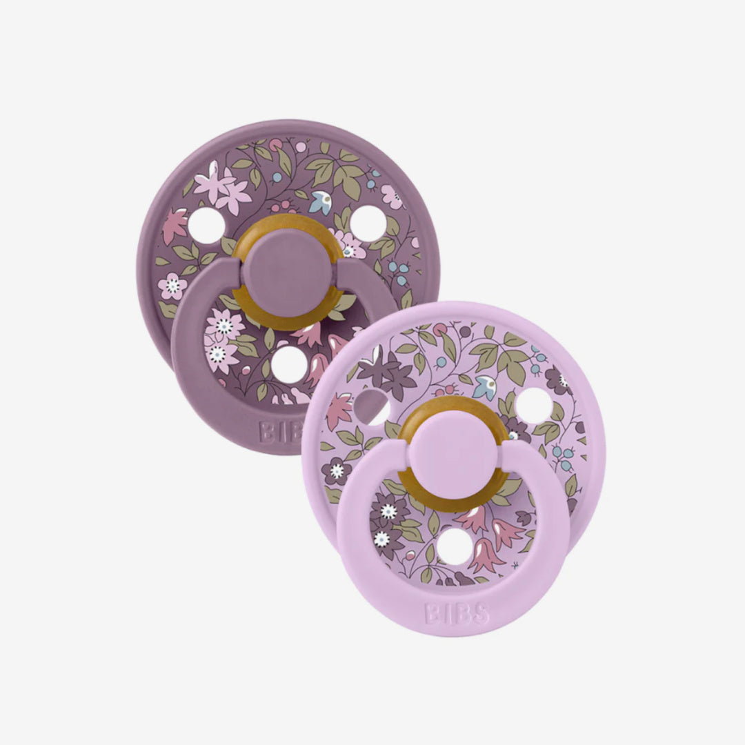 BIBS 'LIBERTY' COLOUR DUMMY | 2 PACK - CHAMOMILE LAWN / VIOLET SKY