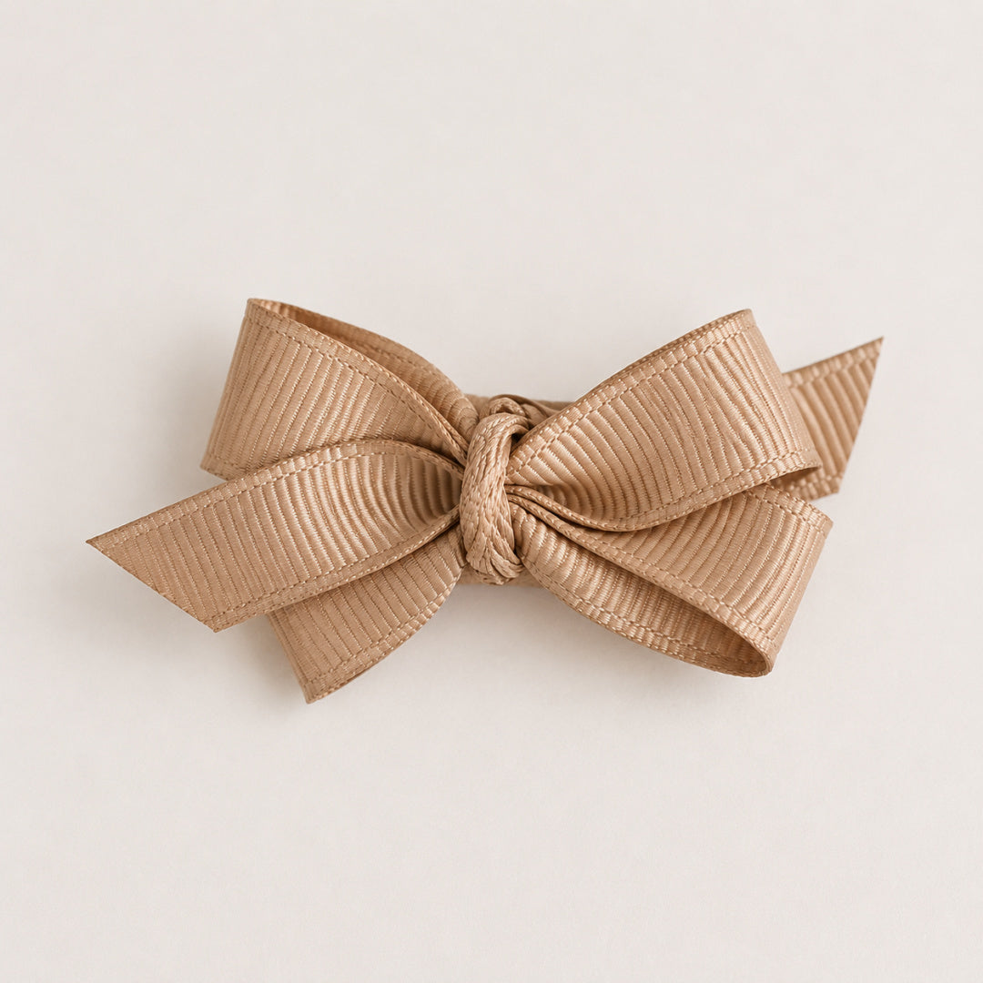 Chléa & Co Set of 2 Petite Bows | Tan