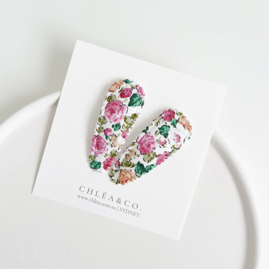 Chléa &amp; Co Fabric Covered Snap Clip | Wildflower