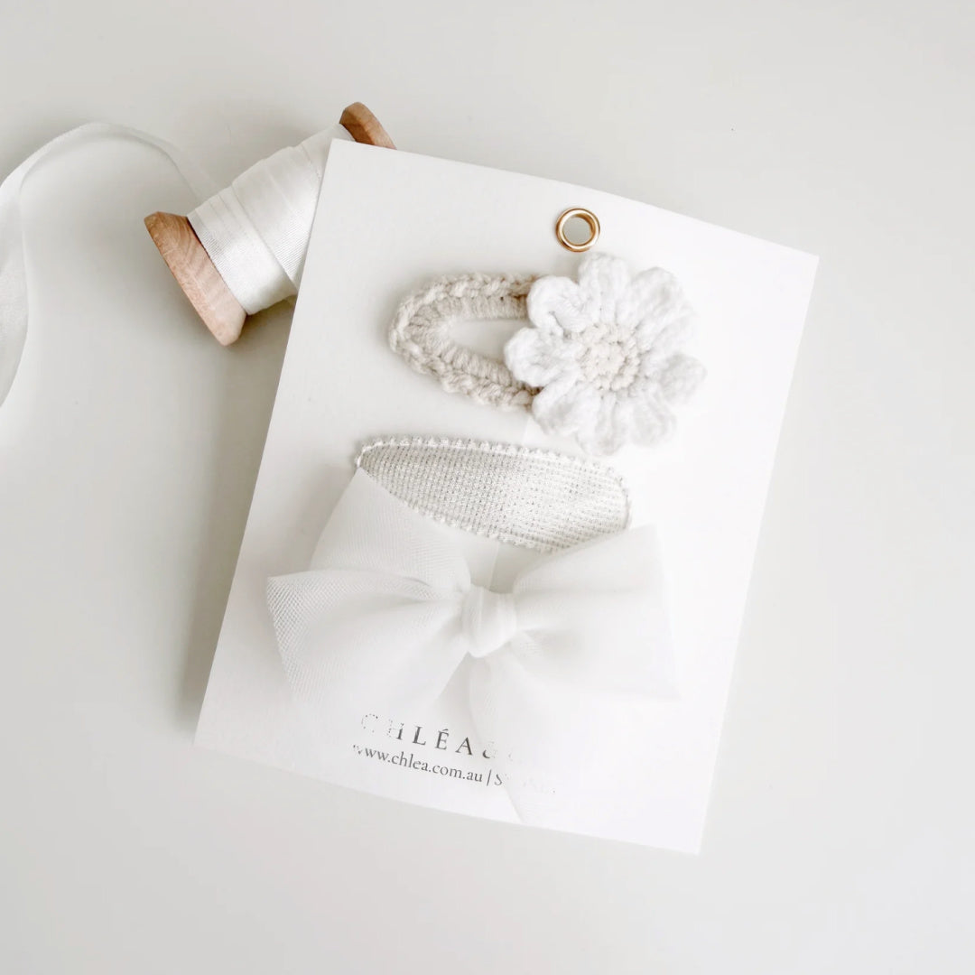 Chléa &amp; Co 3pc Mixed Hair Clips | Chamomile