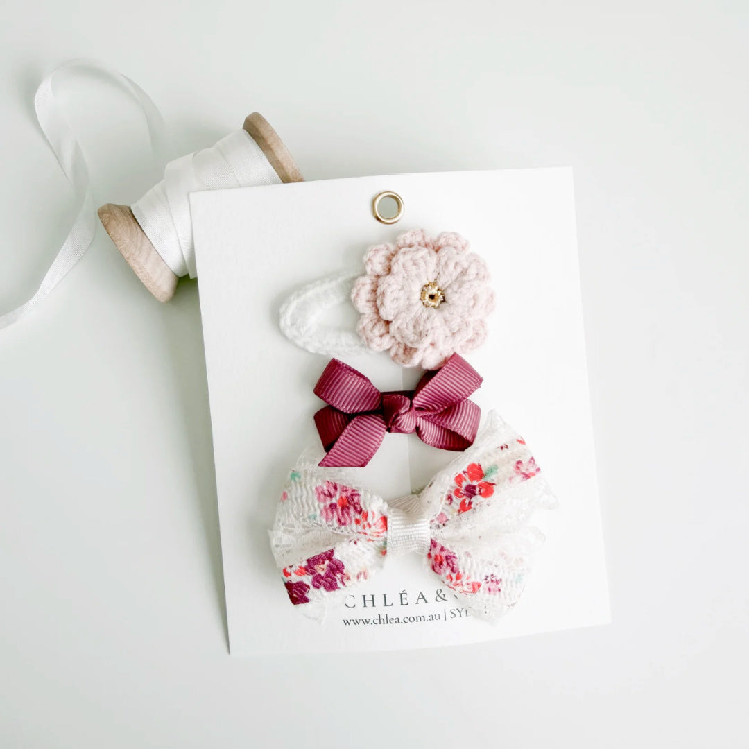 Chléa &amp; Co 3pc Mixed Hair Clips | Wildflower