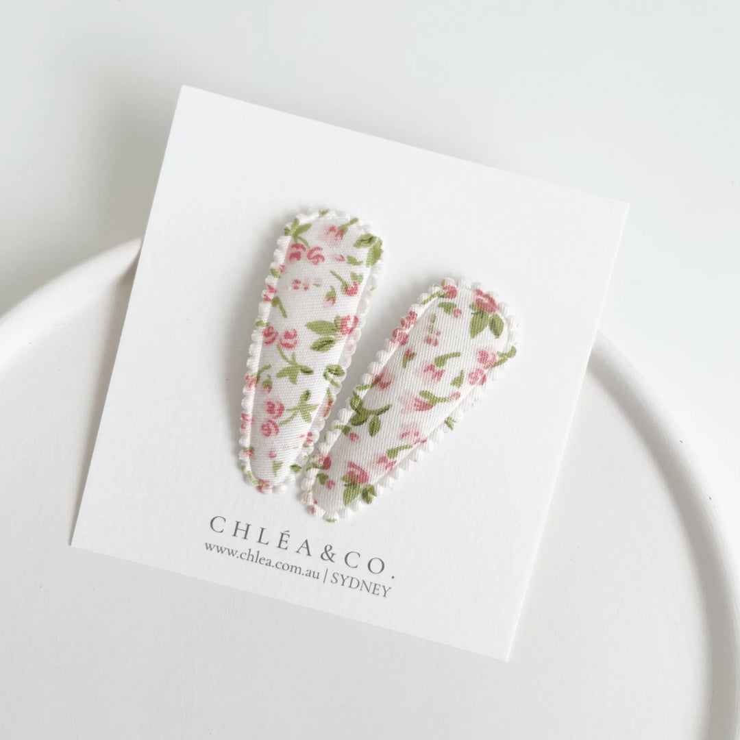 Chléa &amp; Co Fabric Covered Snap Clip | Amelia