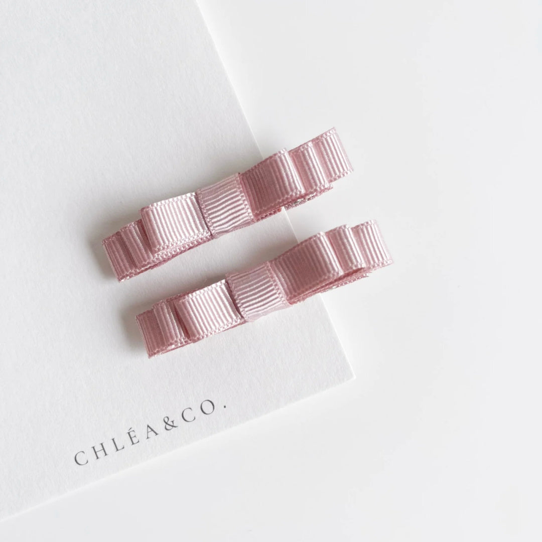 Chléa &amp; Co Set of 2 Medium Ribbon Bows | Rose