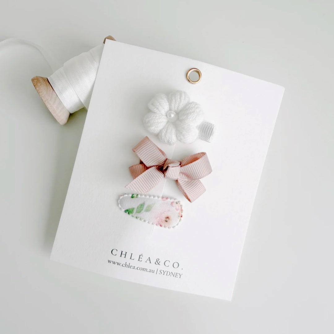 Chléa &amp; Co 3pc Mixed Hair Clips | My First Bow