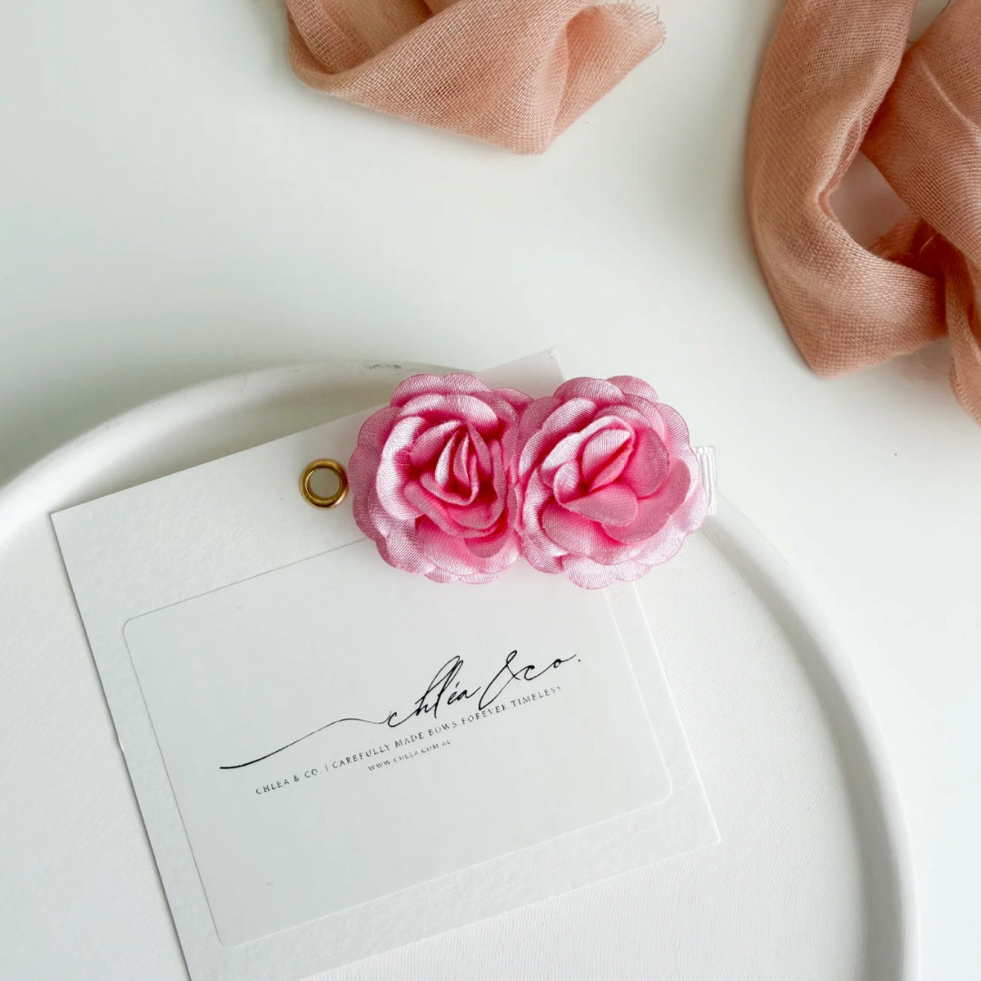 Chléa &amp; Co Willow Rose Clip (Pink)