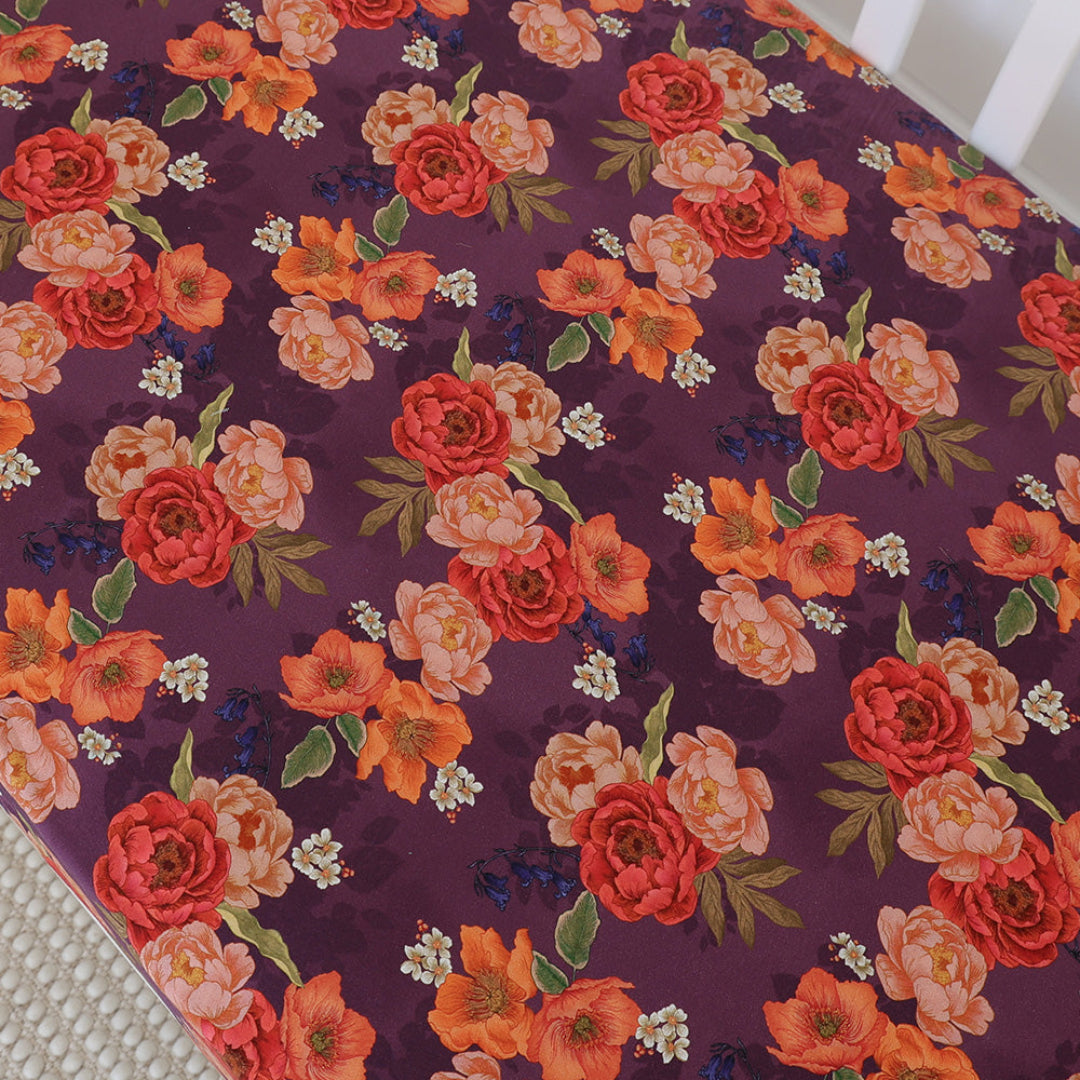 SNUGGLE HUNNY ORGANIC FITTED COT SHEET - SIENNA