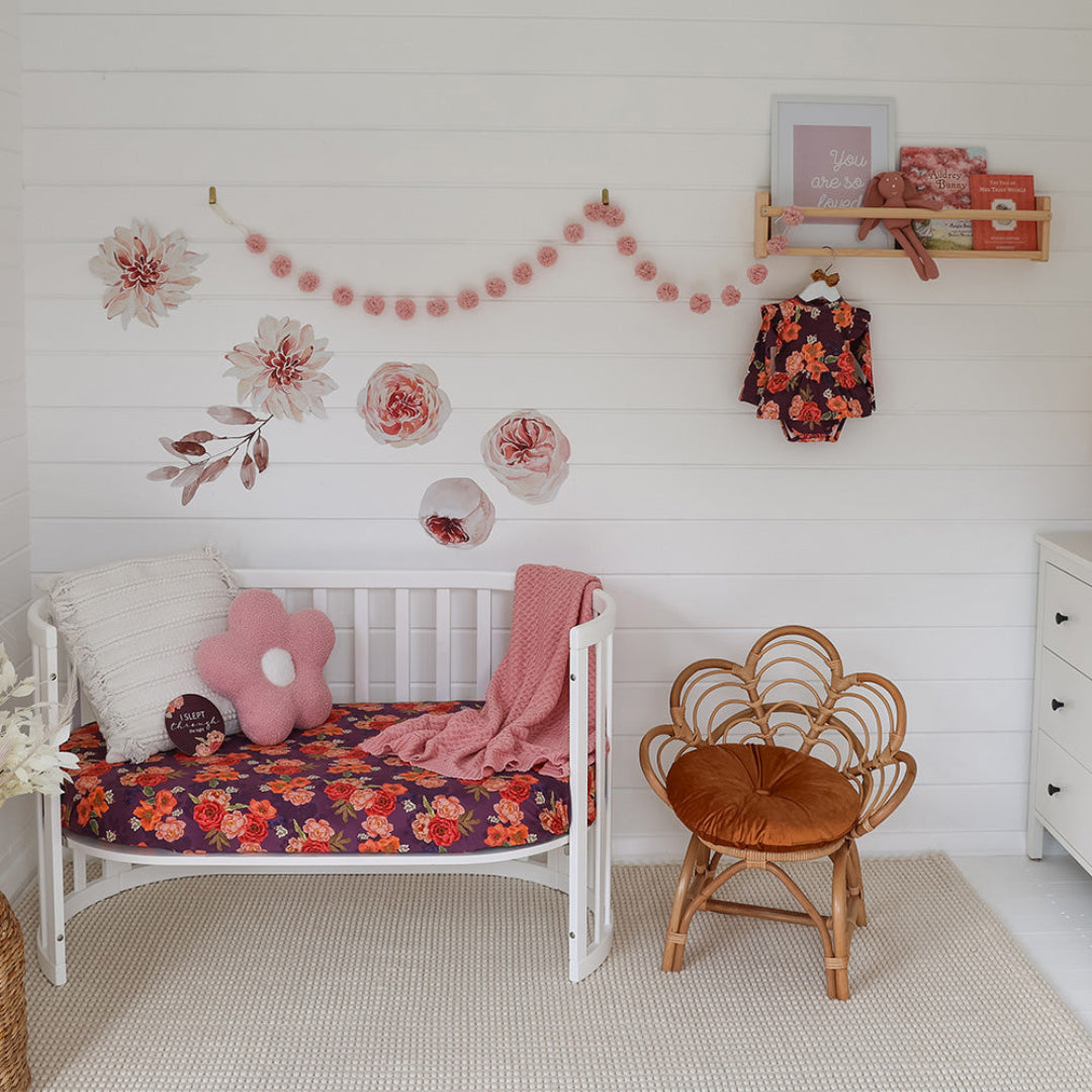 SNUGGLE HUNNY ORGANIC FITTED COT SHEET - SIENNA