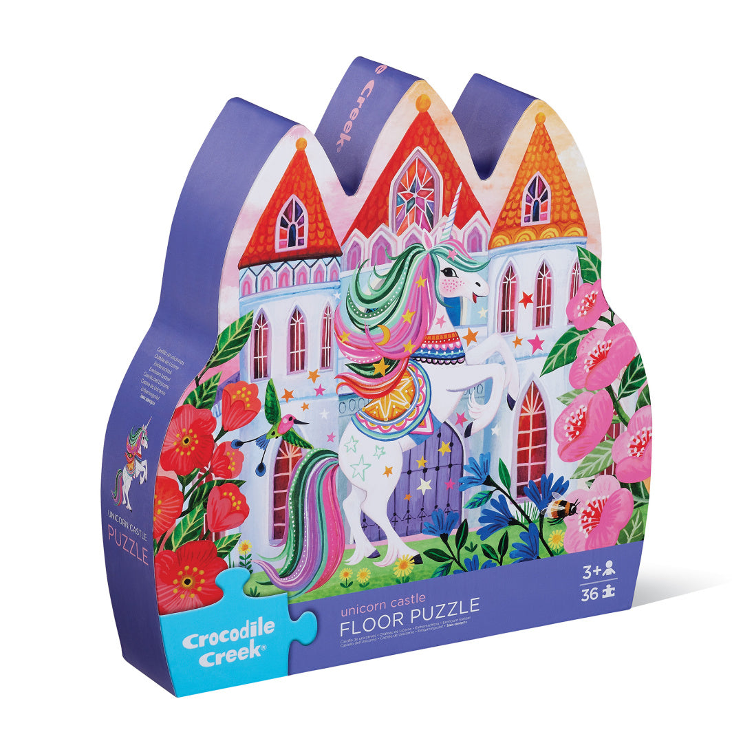 CROCODILE CREEK CLASSIC FLOOR PUZZLE 36PCE - UNICORN CASTLE