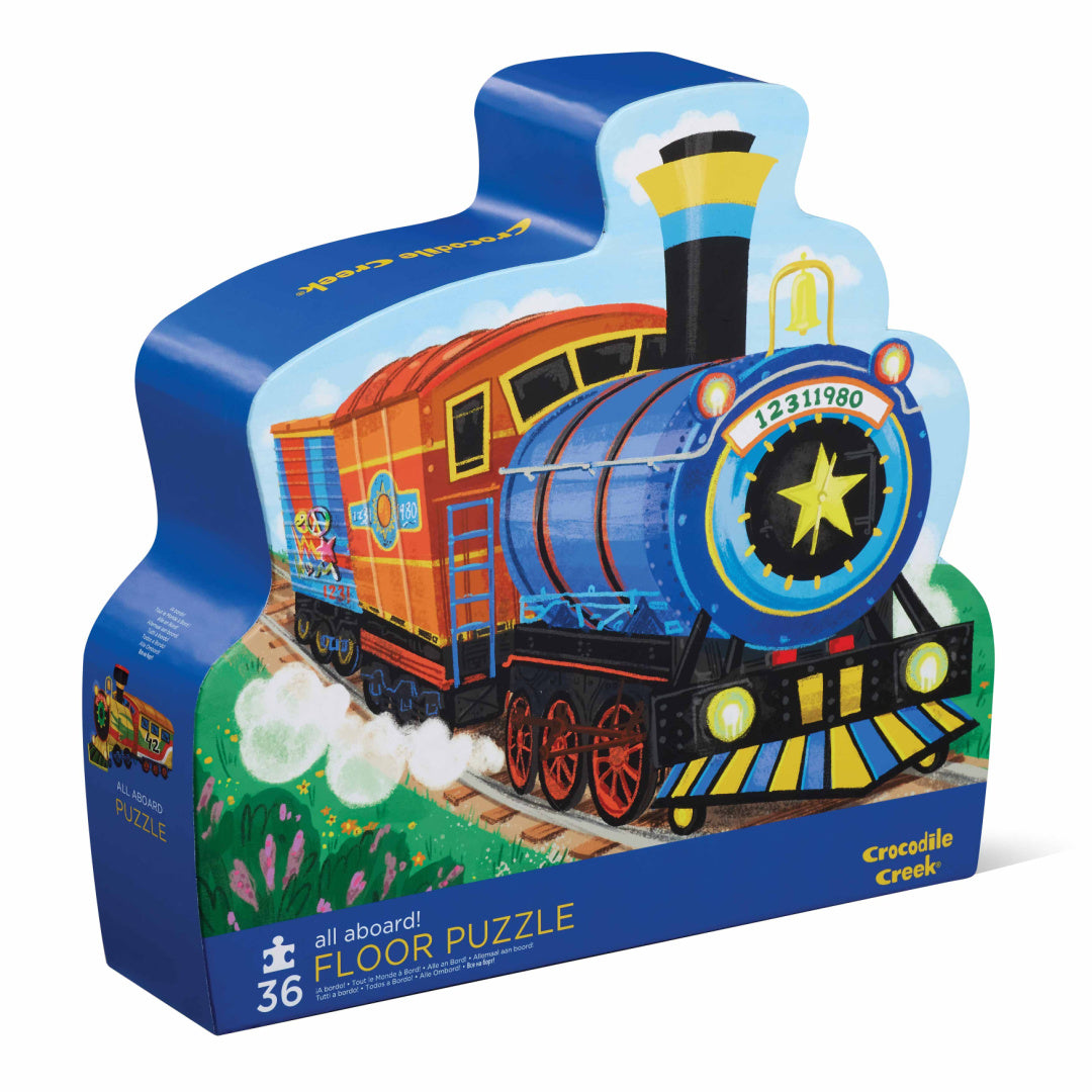 CROCODILE CREEK CLASSIC FLOOR PUZZLE 36PCE - ALL ABOARD (FOIL STAMPED)