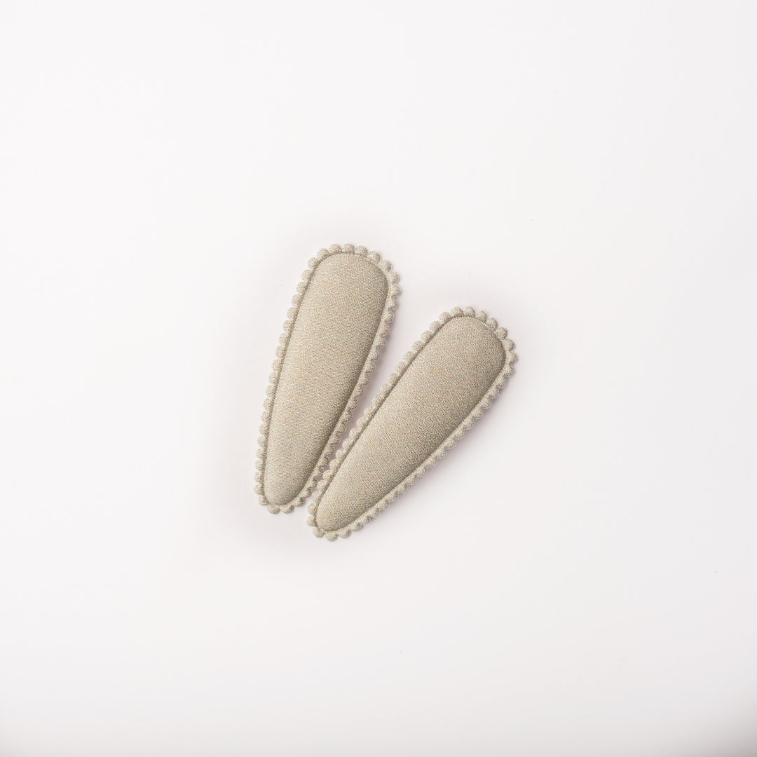 DAINTY DULCIE BEATRICE SOLID COLLECTION OLIVE FABRIC HAIR CLIPS