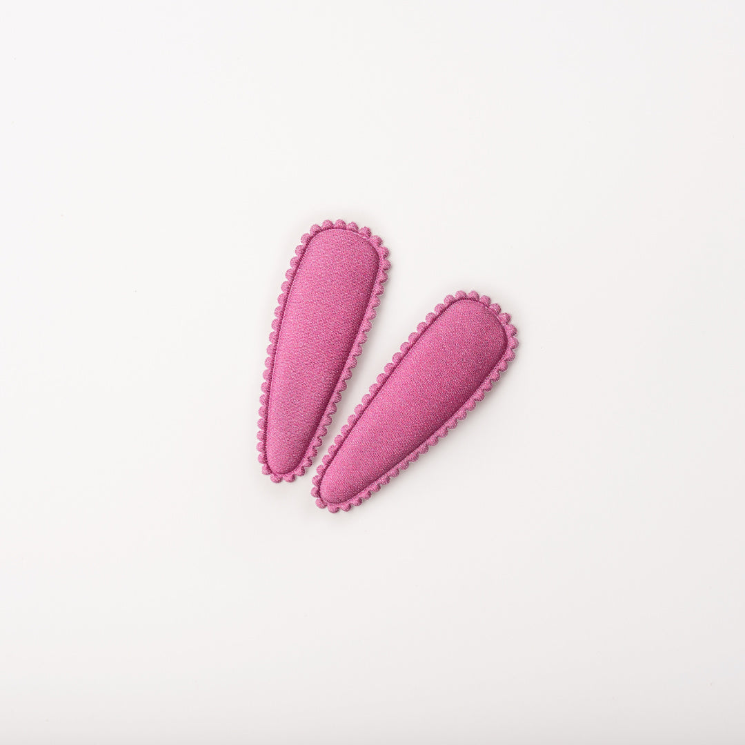 DAINTY DULCIE BEATRICE SOLID COLLECTION PLUM FABRIC HAIR CLIPS