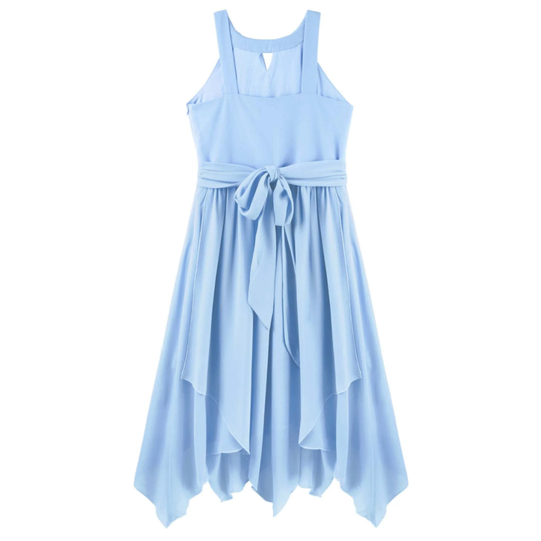 DESIGNER KIDZ ANGELENE PANELLED DRESS - BLUE