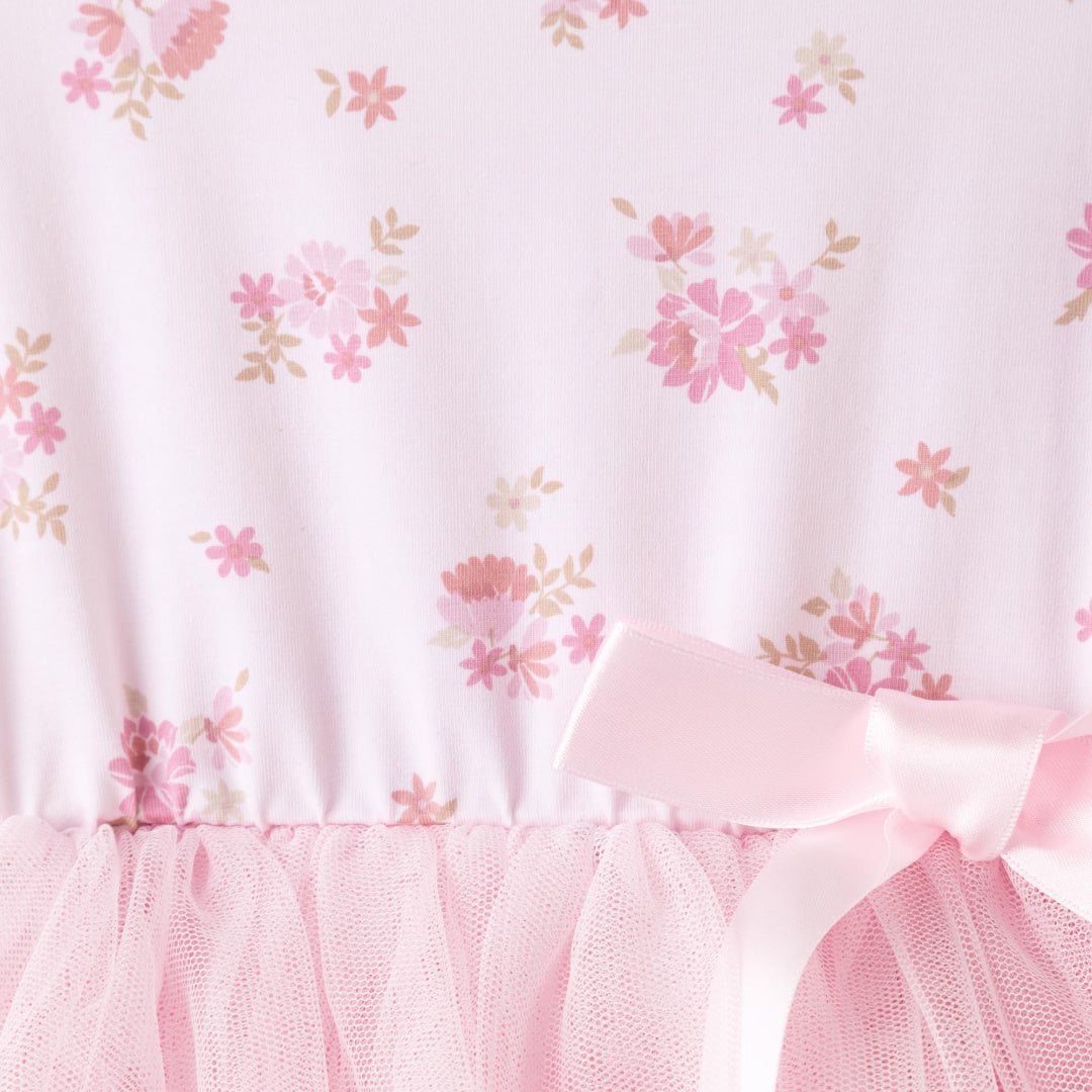 DESIGNER KIDZ BELLA FLORAL S/S TUTU ROMPER