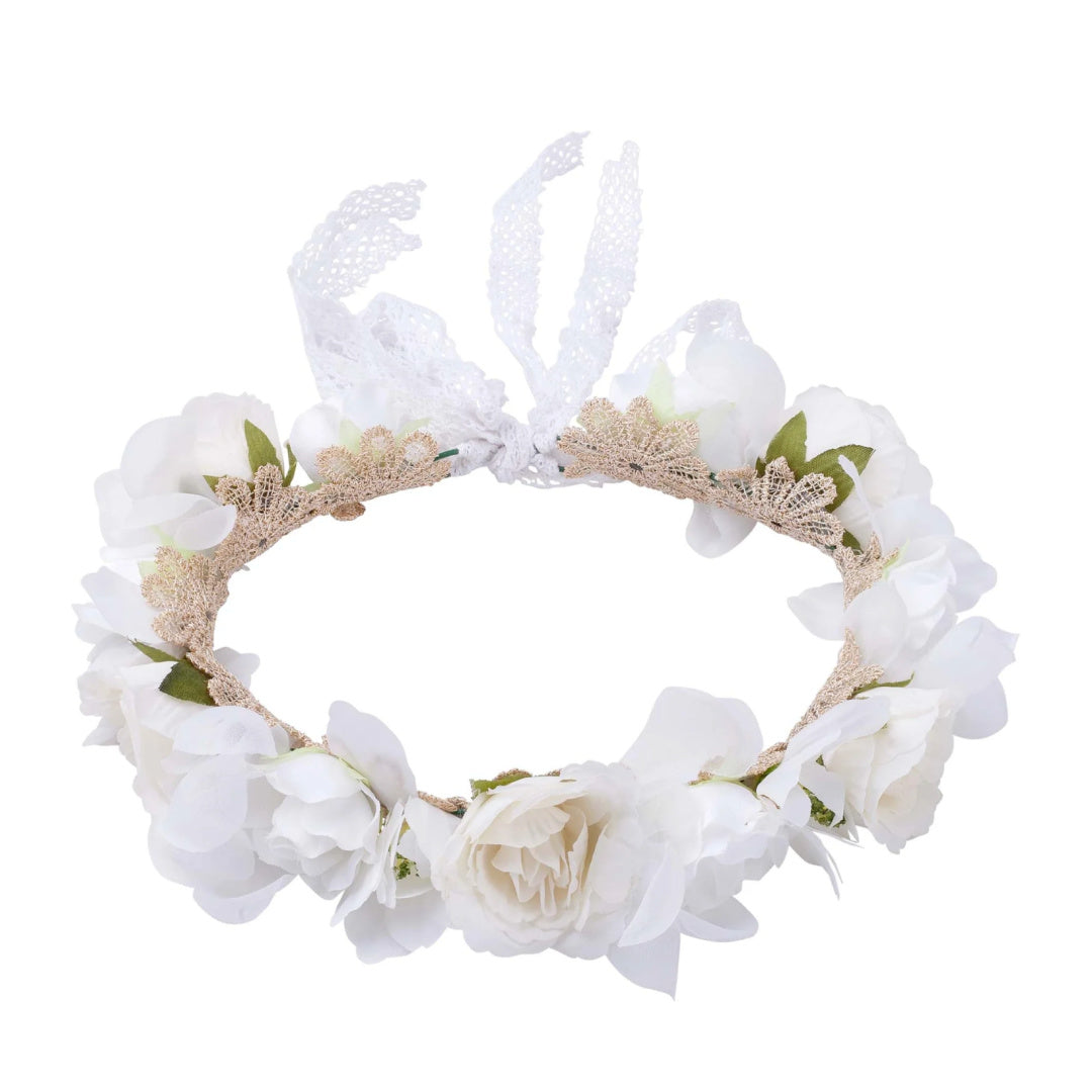 DESIGNER KIDZ JULIET FLOWER CROWN [IVORY]
