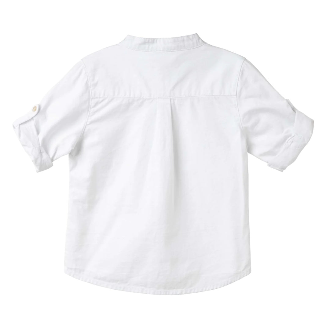 DESIGNER KIDZ BOYS LEO  L/S BUTTON SHIRT - IVORY