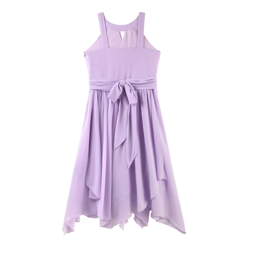 DESIGNER KIDZ ANGELENE PANELLED DRESS - LILAC