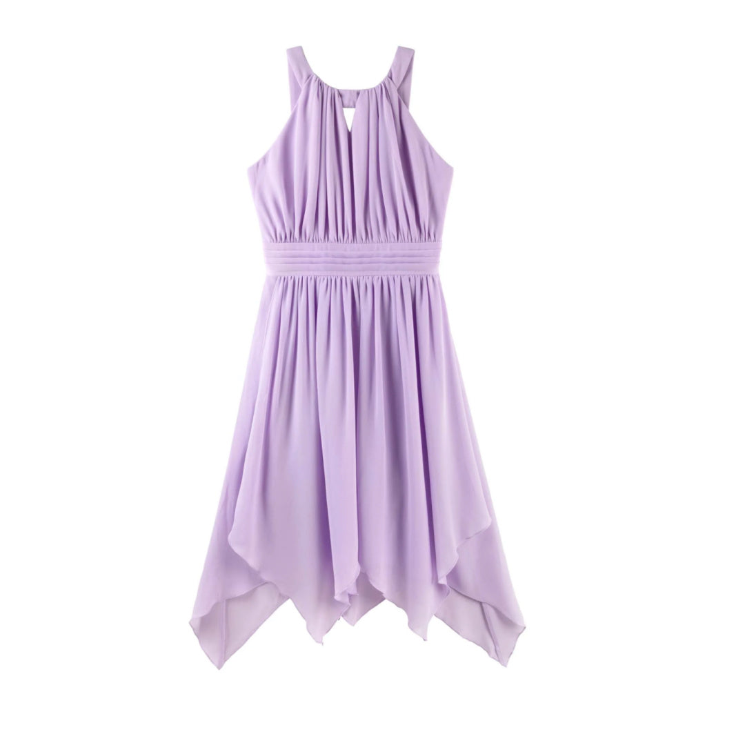 DESIGNER KIDZ ANGELENE PANELLED DRESS - LILAC