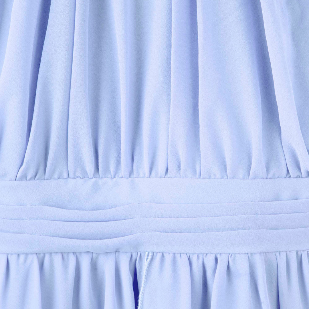 DESIGNER KIDZ ANGELINE PANELLED DRESS - POWDER BLUE