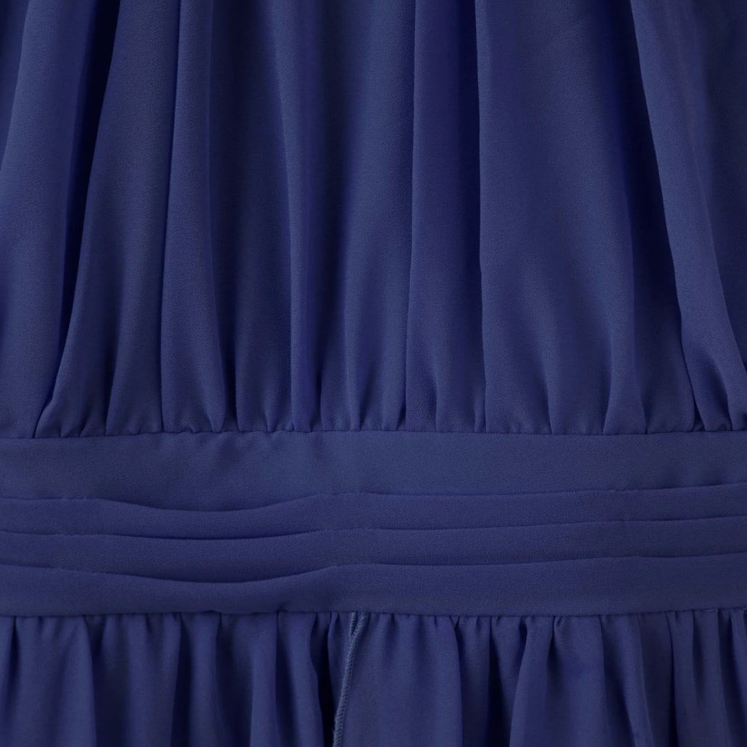 DESIGNER KIDZ ANGELINE PANELLED DRESS - NAVY