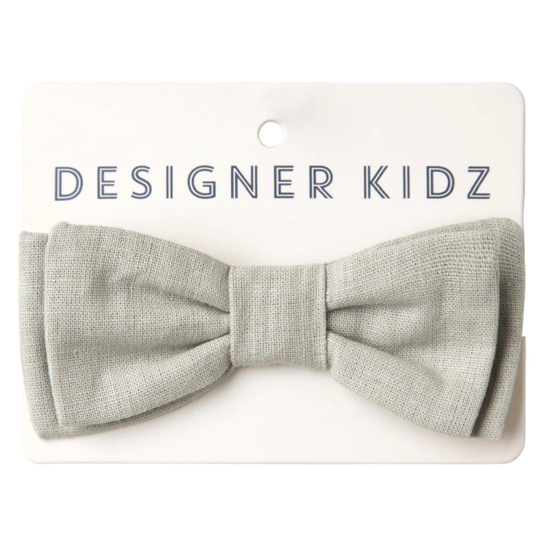DESIGNER KIDZ BOYS FINLEY LINEN BOW TIE - PISTACHIO