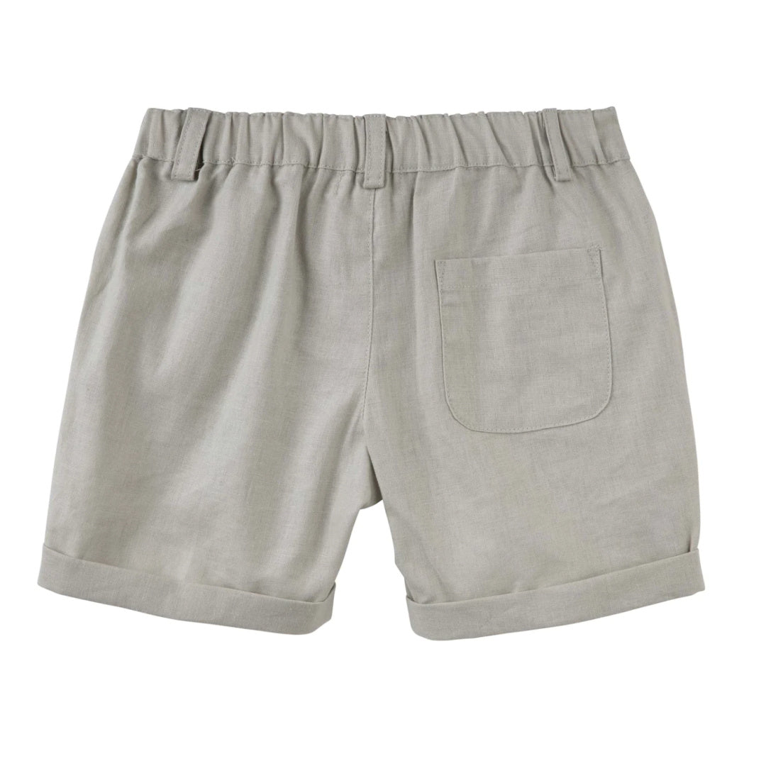DESIGNER KIDZ BOYS FINLEY LINEN SHORTS - PISTACHIO