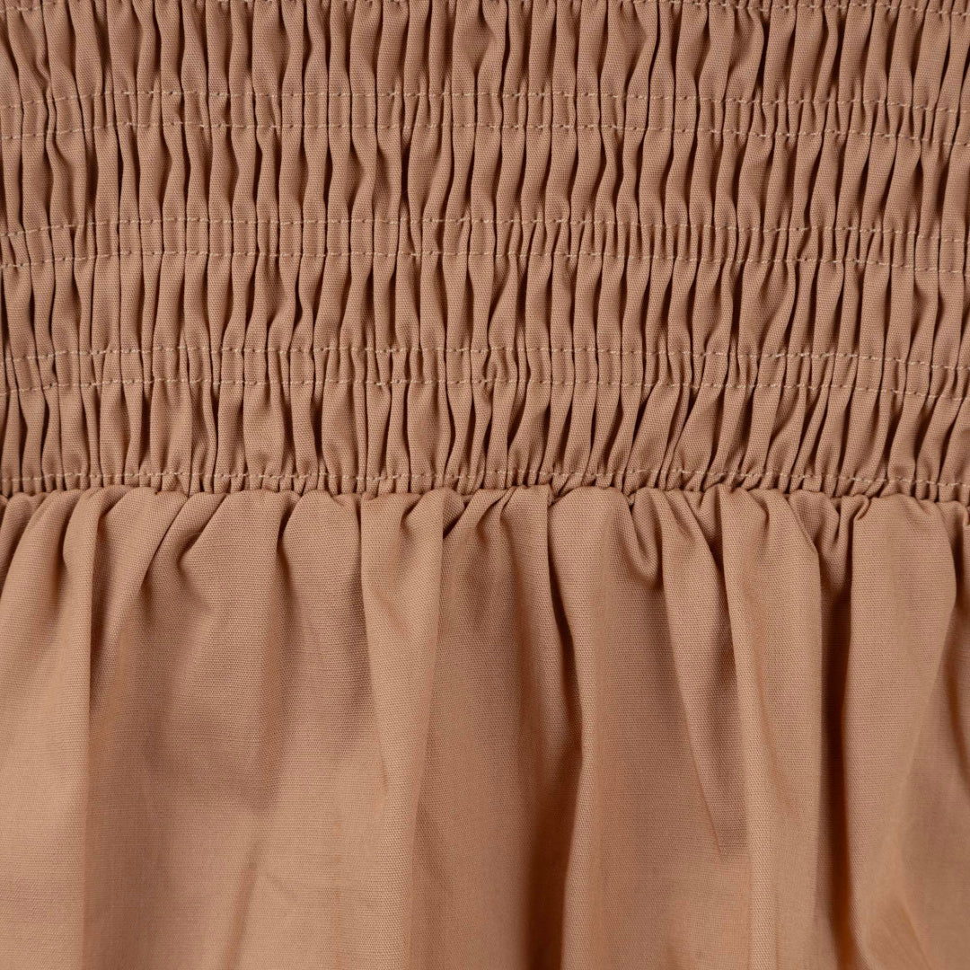 DESIGNER KIDZ LILY L/S PUFF SLEEVE DRESS - CARAMEL