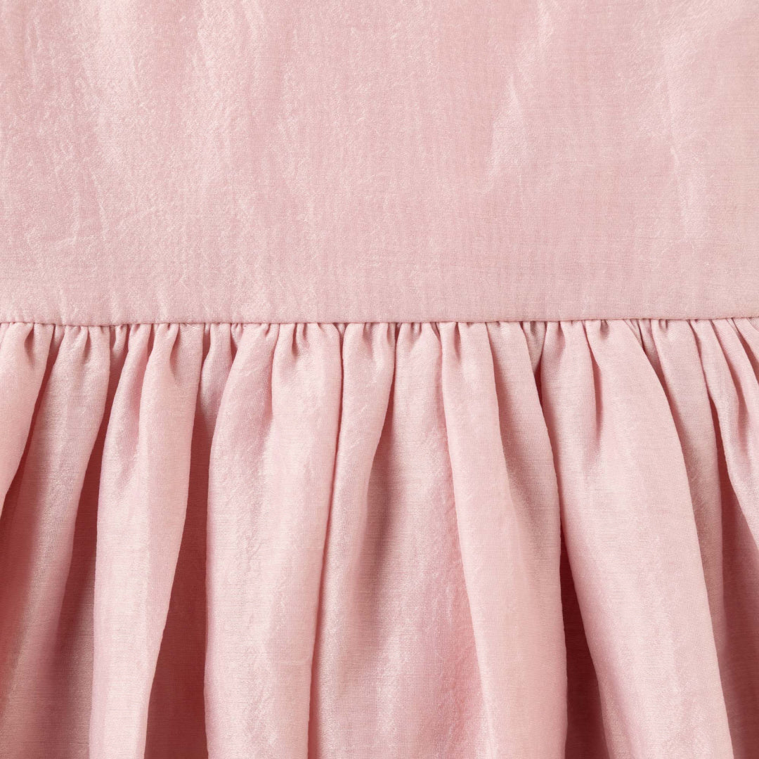 DESIGNER KIDZ NOA PUFF SLEEVE BOW BACK DRESS - BLUSH