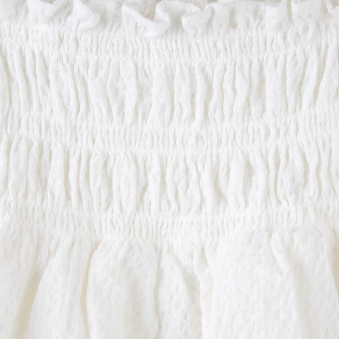 DESIGNER KIDZ SOPHIE RUFFLE ROMPER - IVORY