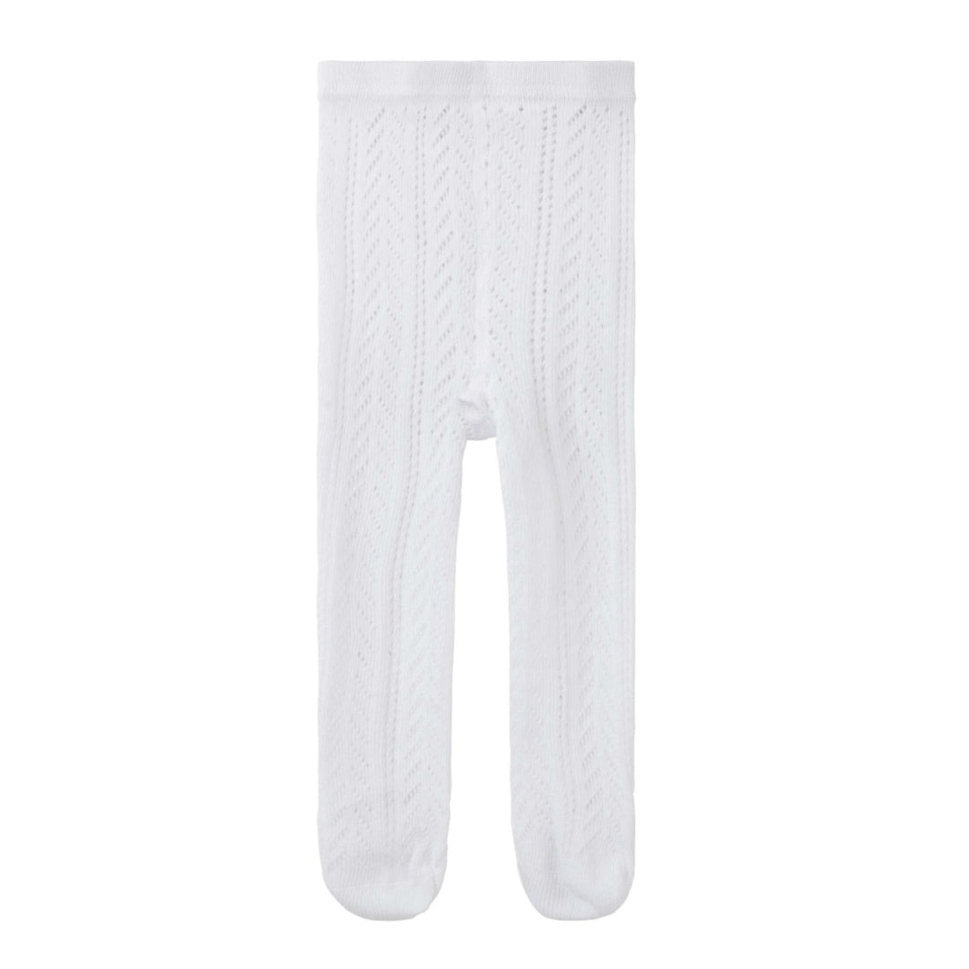 DESIGNER KIDZ TEXTURED KNIT TIGHTS - IVORY