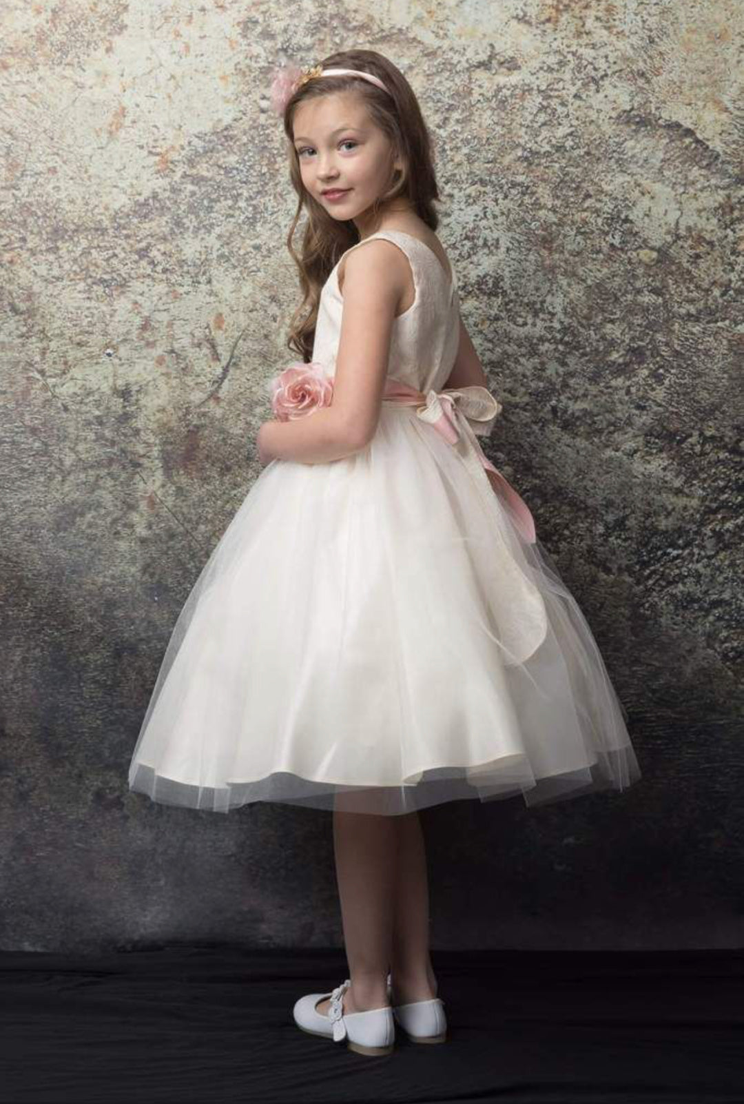 EXECUKIDS DRESS - EK82 JACQUARD IVORY