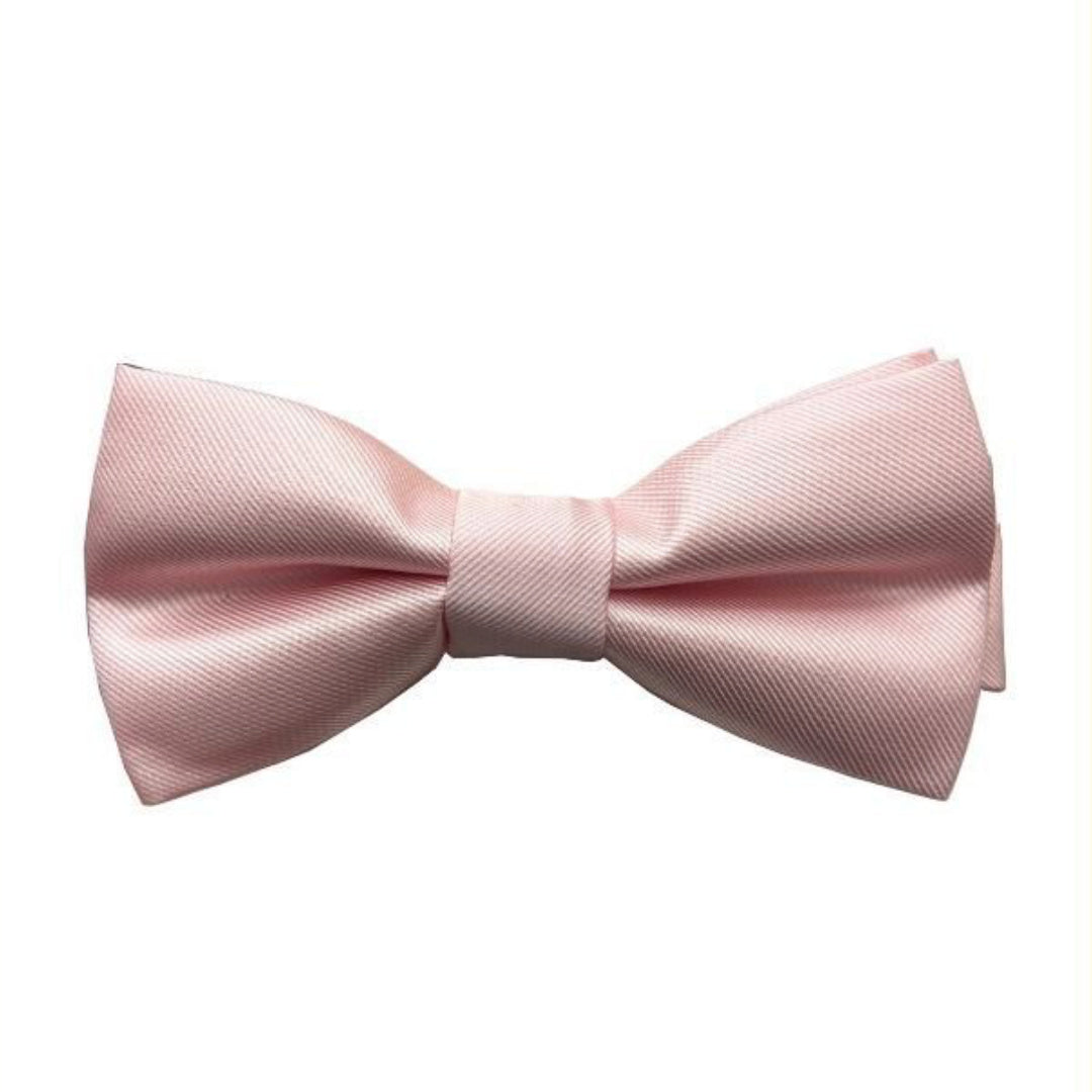 FOUGER BOYS SATIN BOW TIE - BLUSH PINK