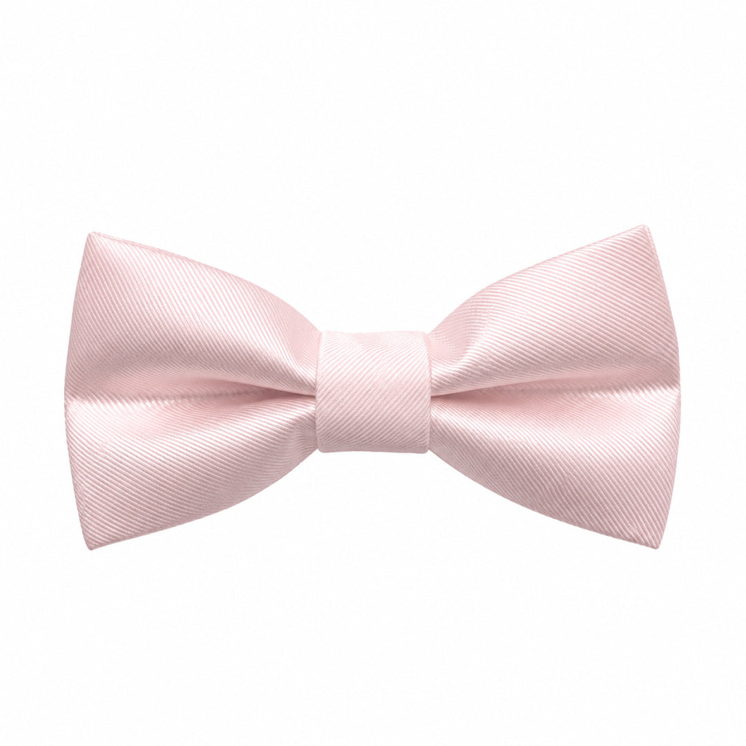 FOUGER BOYS SATIN BOW TIE - LIGHT PINK