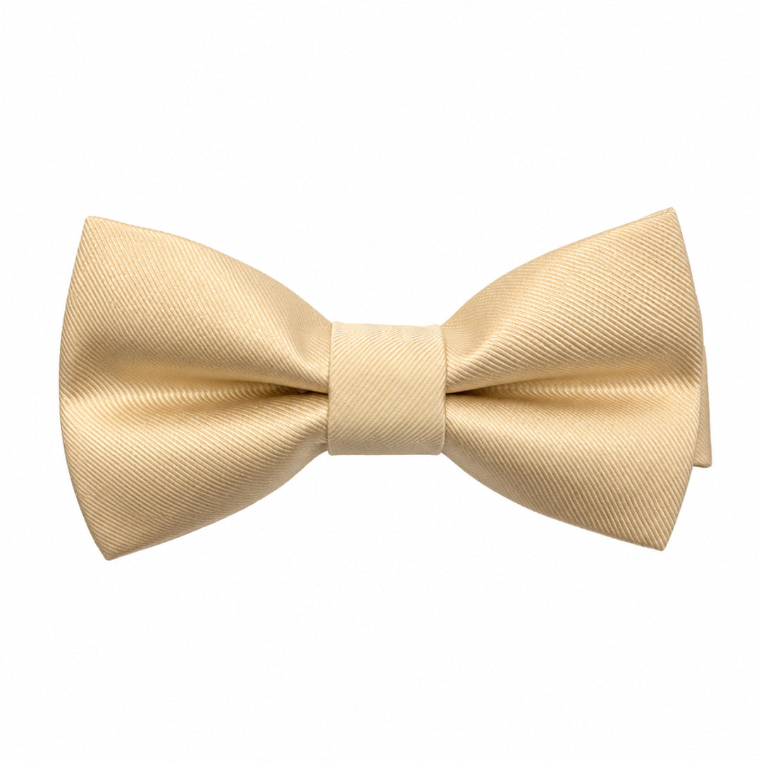 FOUGER BOYS SATIN BOW TIE - LIGHT GOLD