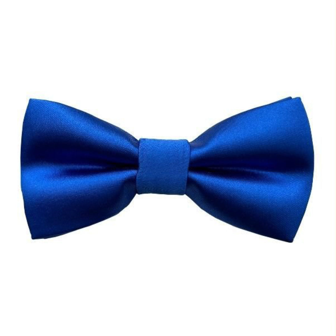 FOUGER BOYS SATIN BOW TIE - ROYAL BLUE